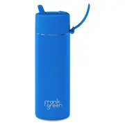 595ml 'Blue Lagoon' Stainless Steel Ceramic Reusable Flip Straw Lid Water Bottle
