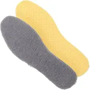 ROMISBABA 1Pair Warm Insoles for Shoes Boots Fuzzy Winter Insoles Comfortable Breathable Thicken Design for Cold Weather Grey