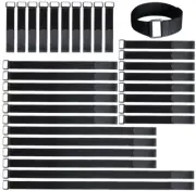 Conjunto de 30 Correas Ajustables Nylon Hebilla Metalica Sujecion Reutilizable