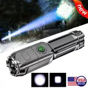 LED Super Bright Flashlight Rechargeable Torch Tactical Lamp +USB