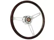 1968-78 Ford Mustang Cobra 6-Bolt Espresso Wood Shelby Style Steering Wheel Kit (for: Ford)