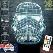 STORM TROOPER EMPIRE HELMET3D LED Battery USB Night Light 7 Colour Changing Lamp