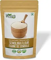 Organic Zing Semolina | Pure and Organic Rava Powder | Preservative Free | Product of India - 454 g / 16 oz