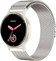 Koazon Mesh Metal 18mm 20mm 22mm Watch Bands Compatible with Garmin Venu 3S/2S/Forerunner 265S/Vivoactive 4S,Garmin Vivoactive 5/Forerunner 55/165/Venu Sq 2,Garmin Venu 3/2/Forerunner 265 Women