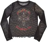 [Rock Off officially licensed products] Guns N' Roses Appetite For Destruction Long Sleeve Mesh Crop Top
