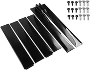 Bright Black 6PCS 2m/2.2m Universal Side Skirts Extension Rocker Panels Lip Wing Splitters on Bumper Car Styling(2m Bright Black)