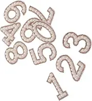 COHEALI 10pcs Rhinestone and Pearl Iron Number Patches for DIY Clothing Appliques Versatile Garment Embellishments for T Shirts and Skirts Easy to Apply for Stylish Wardrobe Updates