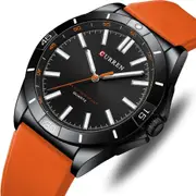 Fashion Watches for Men Silicone Bracelet Analog Quartz Wristwatches for Business Man Luminous Hands Clock