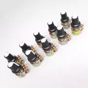 10 Units 100K B100K OHM Linear Taper Rotary Dual Potentiometer POT White Knob