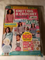 Knitting & Crochet bumper pack 2 yarn magazines - over 100 patterns New - Sealed