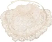 [VERDANVERSE] Girl Lace Princess Hat Sunlight Blocking Bonnet for Newborns Protective Travel Decorative Cap Charming Design for Special Occasions and Parties White