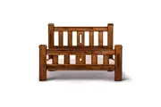 Divano Umber Bed Frame Queen Size Mattress Base Solid Pine Timber Wood - Dark Brown