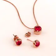 Boxed Opulence Boxed Set Embellished with Ruby SWAROVSKI® Crystals in Rose Gold