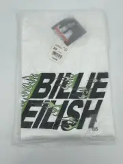 Uniqlo Billie Eilish Takashi Murakami Green Flames Tee Shirt White Size XXS