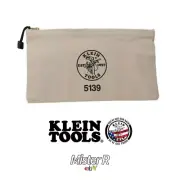 Klein Tools • Natural Canvas Tool Bag With Brass Zipper • #5139 White