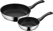 [WMF] Devil 2-Piece Frying Pan Set 28 cm + 20 cm Induction Frying Pan Cromargan Stainless Steel Coated Plastic Handle