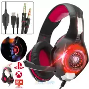 Pro Gaming Headset With Mic for XBOX One/S Wireless PS4 Headphones Microphone