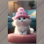 FLATCARD ️❄️ Snow-kissed Cat Whiskers Pink Pom Pom Bliss