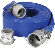 ITM 20m PVC 2" 50mm Portable Layflat Hose Water Pump Transfer, Camlock Fittings, Lay Flat High Pressure Washer, TM533-020