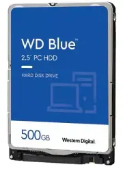 WD - WD Blue 2.5" Internal HDD SATA 6GB/s - 500GB, 128MB Cache, 5400RPM