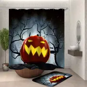 Scary Halloween Pumpkin Shower Curtain