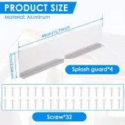 4Pcs Gutter Valley Splash Guards Practical Roof Gutter Diverter Easy to Shopa$