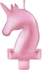 Enchanted Unicorn Fantasy Animal Birthday Party Decoration Molded Cake Candle