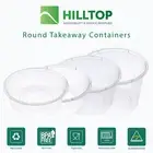 Reusable Plastic Takeaway Food Containers, Round Lid, Australian Made 220-600ml