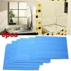 Mirror Wall Sticker Tile Decal Silver Square Supplies 9pcs Decoration Home