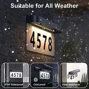 1 Pc Outdoor Solar Door Adress Lights IP44 Waterproof Warm Light White Light Street Sign Lamp Courtyard Street Corridor Lighting Wall Lights House Number Light