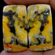 29.70 Cts Natural Bumble Bee Jasper 13X25 mm Cabochon Pair For Earring Gemstone