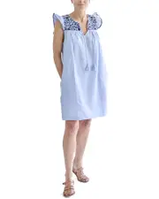 The Coast Oakie Linen-Blend Mini Dress