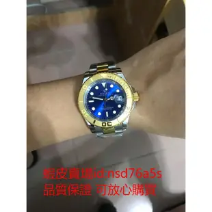 小北店二手Rolex 勞力士遊艇名仕型系列168623間金藍 藍盤腕錶 男士精品機械手錶 高檔間金手錶 休閒手錶特價
