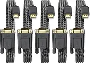 HDMI to VGA Cable 6ft 5 Pack, FEMORO HDMI to VGA Adapter Cord Male to Male for Monitor Laptop HDTV Computer Projector
