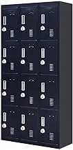 12-Door Locker for Office Gym Shed School Home Storage - 3-Digit Combination Lock