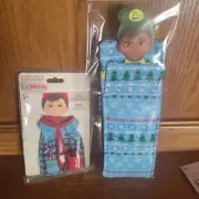 Elf Mates Elf on the Shelf Cocoa Set Accessory Set with Blue Sleeping Bag New