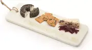 Artesà Rectangular Marble Cheese Board/Serving Platter with Decorative 'Cheese &