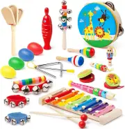 Kids Musical Instruments for Toddlers Wooden Percussion Instruments for Baby