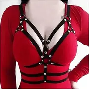 [FBIEE88TR] Women Leather Bra Bondage Straps Harness Belt Sexy Body Lingerie Suspenders Gothic Chest Garters Belt