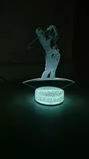Golf Player 3D Night Light Multi Color Changing Illusion Lamp For Children Gift