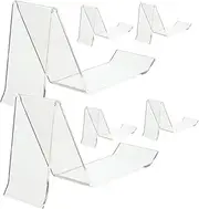 GANAZONO 6Pcs Acrylic Shoe Display Holder Transparent Stand for High Heels Sandals Sneakers Stylish Shoe Display Rack for Retail Home Use