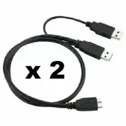 Dual USB 3.0 y CABLE splitter video cord Laptop Display Portable Monitor 2 pcs