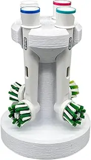 HOYT DESIGN for Oral-B Countertop Electric Toothbrush Replacement Brush Head Holder Organizer Stand, White