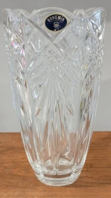 Bohemia 24% Lead Crystal 8" Vase from the Czech Republic