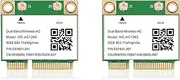 Binxind 2X 1200Mbps Bluetooth 4.2 Mini PCI-E -AC7265 Wireless Network Card 7265 802.11ac 2.4G 5Ghz for Laptop 7260HMW