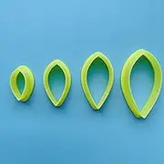 Set of 4 Leaf Shape Cutter Set 3D Polymer Clay Cutter Set