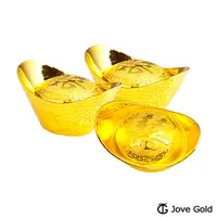 在飛比找PChome24h購物優惠-Jove gold 壹台兩黃金元寶x3-囍(共30台錢)