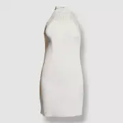 $245 Aidan By Aidan Mattox Women's White Sheath Mini Cocktail Dress Size 8
