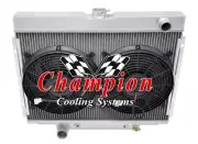 4 Row ER Radiator Lowhose Driver 24",12" Fans-1967-1969 Ford Fairlane V8 #MC379 (for: Ford)