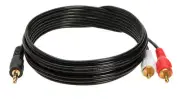 3.5mm Jack To 2 Rca Stereo Audio Cable Adapter 6ft 10ft 12ft 15ft 25ft Male
